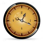Abstract Analog Clock in Retro Style